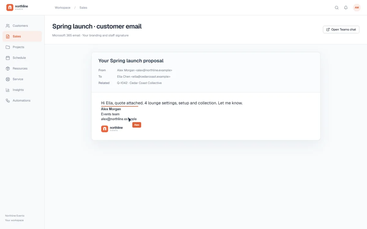 From rough notes to a customer-ready email.