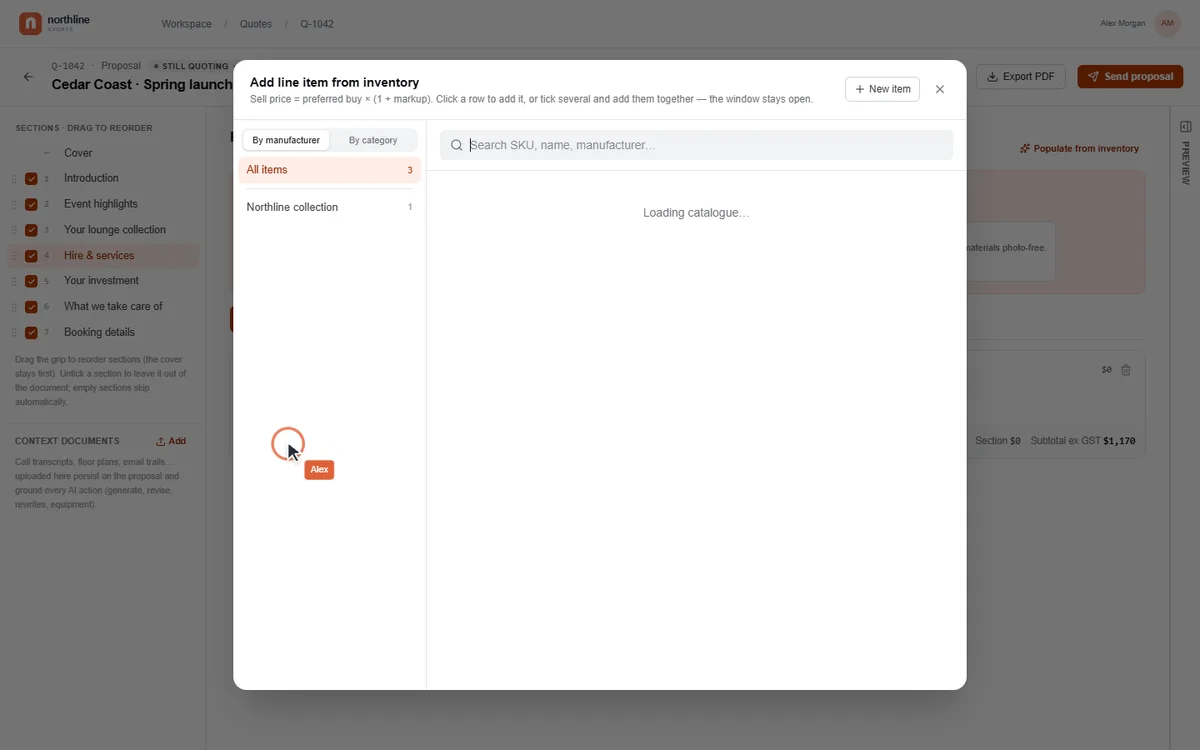 Build the proposal and see the customer’s view.