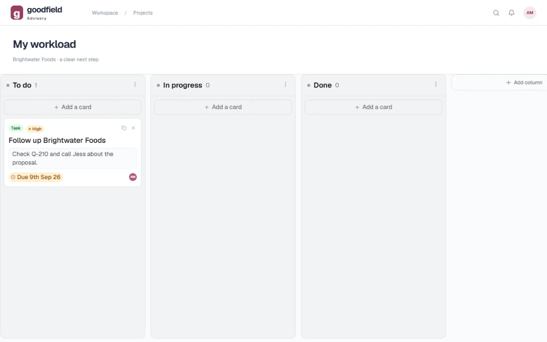 AI agent workspace